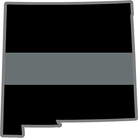 Magnet 4" New Mexico NM State Thin Silver Line Corrections Officer Guard Decal Magnetic Sticker