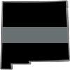 Magnet 4" New Mexico NM State Thin Silver Line Corrections Officer Guard Decal Magnetic Sticker view 1