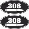 Magnet 2-3" .308 Ammo Can Decal Oval Set Ammunition Box Gun Magnetic Sticker 308 view 1