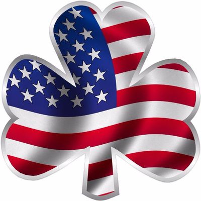 Magnet American Shamrock Decal 3" Flag Lucky Irish USA Clover Vinyl Magnetic Sticker