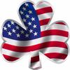 Magnet American Shamrock Decal 3" Flag Lucky Irish USA Clover Vinyl Magnetic Sticker view 1