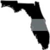 Magnet Florida FL State Thin Silver line Decal Corrections Officer Magnetic Sticker Decal V view 1