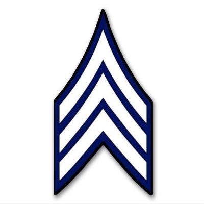 Magnet Police Rank Sergeant Chevron Shaped Magnetic Sticker