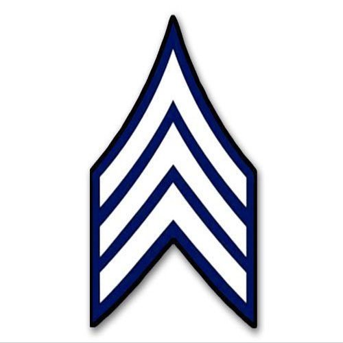 Magnet Police Rank Sergeant Chevron Shaped Magnetic Sticker