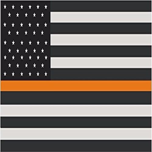 Magnet Thin Orange Line American Subdued Flag Decal Search Rescue SAR Vinyl Magnetic Sticker VAR