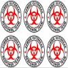 Magnet 6-2" x 2" Zombie Response Unit Decal Vinyl Wheel Center Cap Magnetic Sticker White view 1