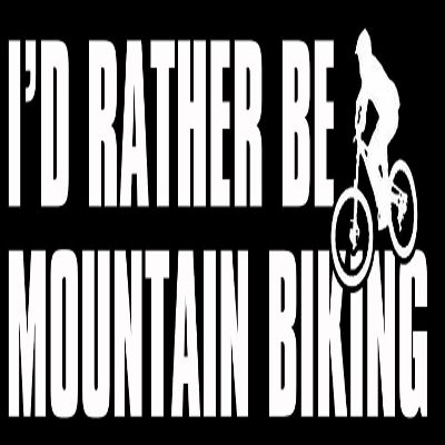 Magnet I'd Rather Be Mountain Biking Magnetic Sticker (Bike Decal)