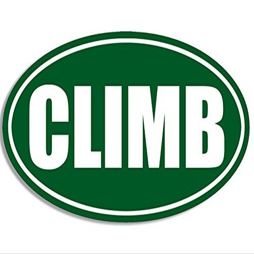 Magnet Green Oval Climb Magnetic Sticker (Rock Climbing Climber)