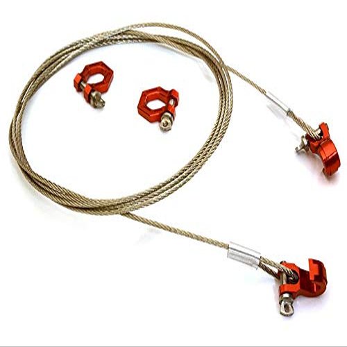 Integy Realistic Steel Tow Cable & Tow Hooks w/Bow Shackle for 1/10 Off-Road Crawler