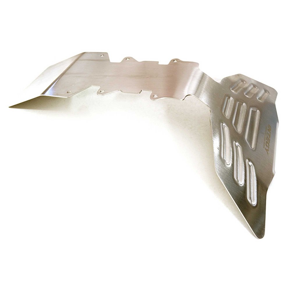 Silver Stainless Steel (Raw) Rear Skid Plate for Traxxas 1/10 Scale E-Maxx