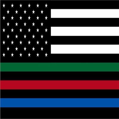 Evan Decals Magnet USA Flag Red,Blue and Green Stripe Flag - Window Decal Vinyl Magnetic Sticker 3"