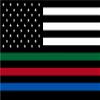Evan Decals Magnet USA Flag Red,Blue and Green Stripe Flag - Window Decal Vinyl Magnetic Sticker 3" view 1