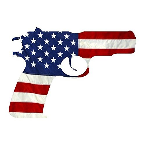 Evan Decals Magnet American Falg Pistol USA Gun Protection Rights Window Decal Vinyl Magnetic Sticker 4"