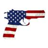 Evan Decals Magnet American Falg Pistol USA Gun Protection Rights Window Decal Vinyl Magnetic Sticker 4" view 1