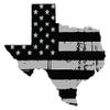 Evan Decals Magnet Tattered USA Flag Black/Gray Window Decal Vinyl Magnetic Sticker State of Texas 4" view 1