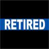 Evan Decals Magnet Thin Blue Line- Retired Police Window Decal Vinyl Magnetic Sticker 3" view 1