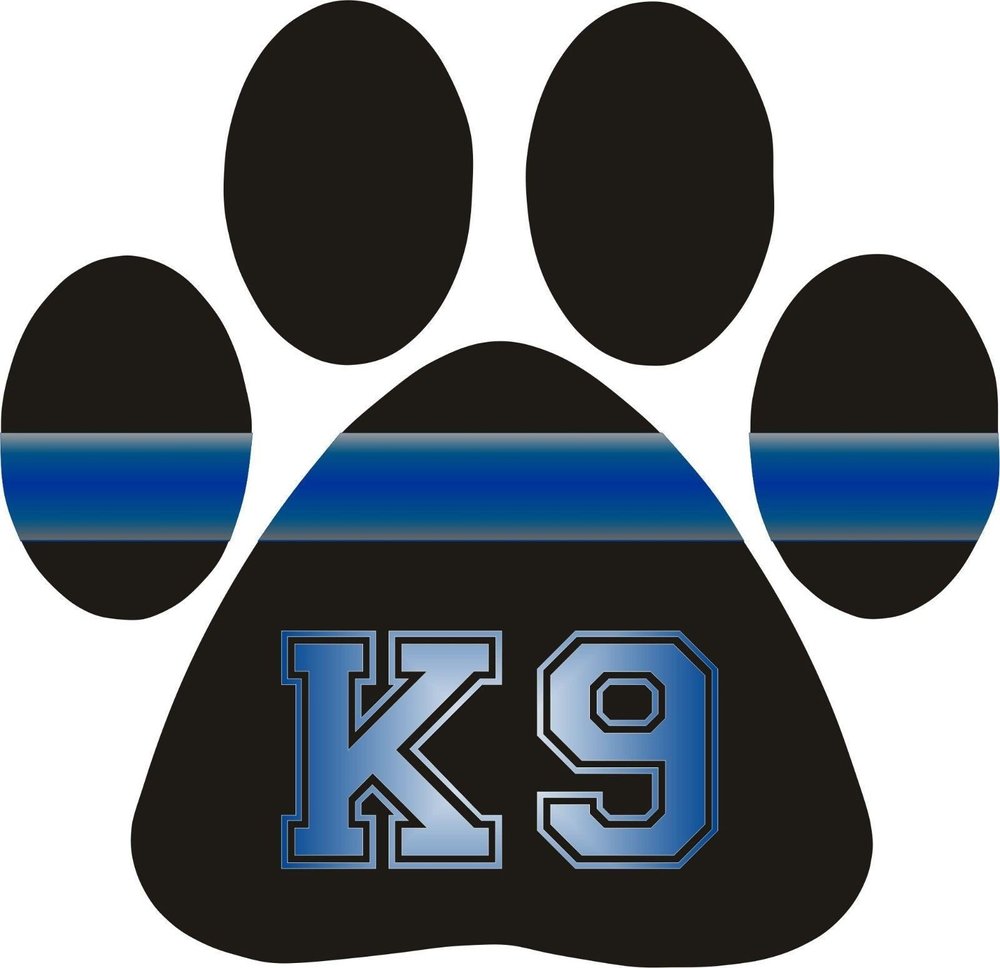 Evan Decals Magnet Thin Blue Line K9 Paw Print Reflective Window Decal Vinyl Magnetic Sticker 4"