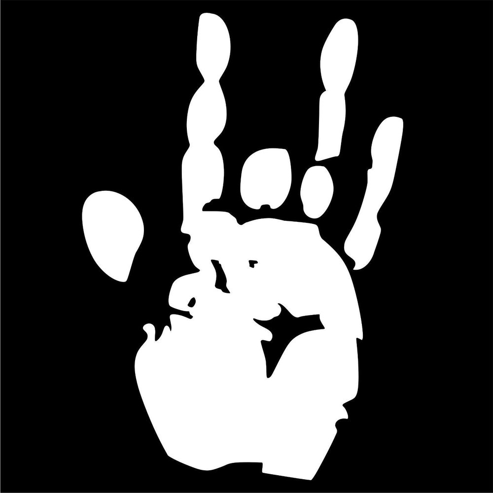 Evan Decals Magnet Jerry Garcia Hand Stencil Window Decal Vinyl Magnetic Sticker 4"