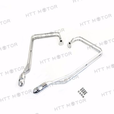 SMT-Chrome Saddlebag Twin Rail Guard Support Kit Compatible With 2009-2013 H-D Touring Models [B076M4GWJW]