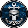 ProSticker 1064V (One) Patriot Series Navy Military Anchor Decal Sticker (10") view 1