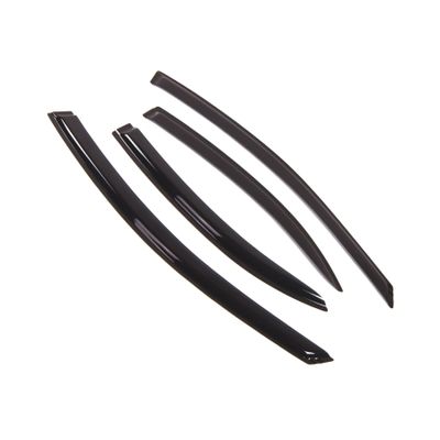 TuningPros Outside Mount Window Vent Visors Rain Guards Compatible with Chrysler Sebring 2001-2006 | Side Window Wind Deflectors Rain Shields | Smoke Tinted, 4 Pcs Set, DGWV-097S