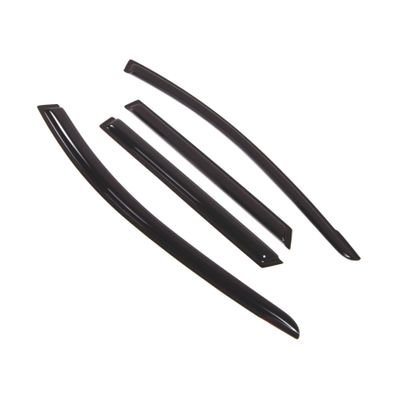 TuningPros Outside Mount Window Vent Visors Rain Guards Compatible with Toyota Matrix 2009-2013 | Side Window Wind Deflectors Rain Shields | Smoke Tinted, 4 Pcs Set, DGWV-375