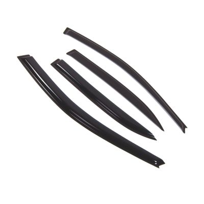 TuningPros Outside Mount Window Vent Visors Rain Guards Compatible with Toyota Corolla Sedan 2003-2008 | Side Window Wind Deflectors Rain Shields | Smoke Tinted, 4 Pcs Set, DGWV-421