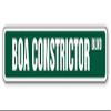 1080 Graphics Boa Constrictor Street Sign Sticker Decal Novelty Gift Reptile Snake Lover Animal Cage Breeder Sticker 2"x8.2" view 1