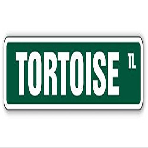 1080 Graphics Tortoise Street Sign Sticker Decal Turtle Turtles Lover Collector Fun Animal Reptile Shell Sea Sticker 2"x8.2"