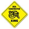 1080 Graphics Boa Constrictor Crossing Sign Novelty Gift Reptile Snake Lover Animal Cage Sticker 8"x8" view 1
