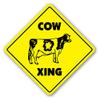 1080 Graphics Cow Crossing Sign Xing Signs Jersey Cattle Farm Farmer Ranch Dairy Collector Sticker 8"x8" view 1