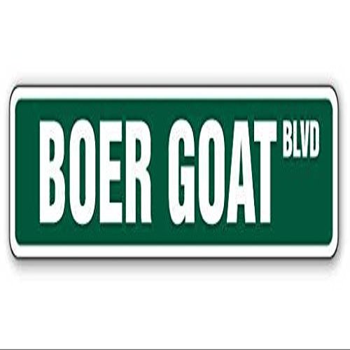 1080 Graphics Boer Goat Street Sign Sticker Decal Goats Farm Farmer Signs Gift Animal Herd Meat Milk Sticker 2"x8.2"
