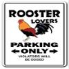 1080 Graphics Rooster Lovers Parking Sign Gag Novelty Gift Funny Chicken Farmer Farm Cock Sticker 8"x5" view 1