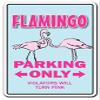 1080 Graphics Flamingo Novelty Sign Parking Lover Animal Bird Lover Pink Gift Funny Gag Lawn Sticker 8"x5" view 1