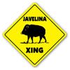 1080 Graphics Javelina Crossing Sign Xing Gift Novelty Peccary Skunk Pig Sticker 8"x8" view 1