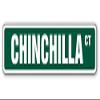 1080 Graphics Chinchilla Street Sign Sticker Decal Pet Cage Guinea Pig Signs Ranch Raising Fur Animal Rodent Sticker 2"x8.2" view 1