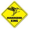 1080 Graphics Hummingbird Crossing Sign New Xing Lover Hummingbirds Bird Watcher Birding Gift Sticker 8"x8" view 1