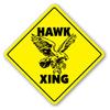 1080 Graphics Hawk Crossing Sign Xing Red Tailed Accipiter Gift Bird Watcher Birding Gift Love Sticker 8"x8" view 1