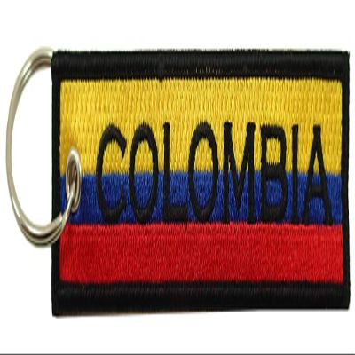Luso Aviation Colombia Flag Key Chain, 100% Embroidered