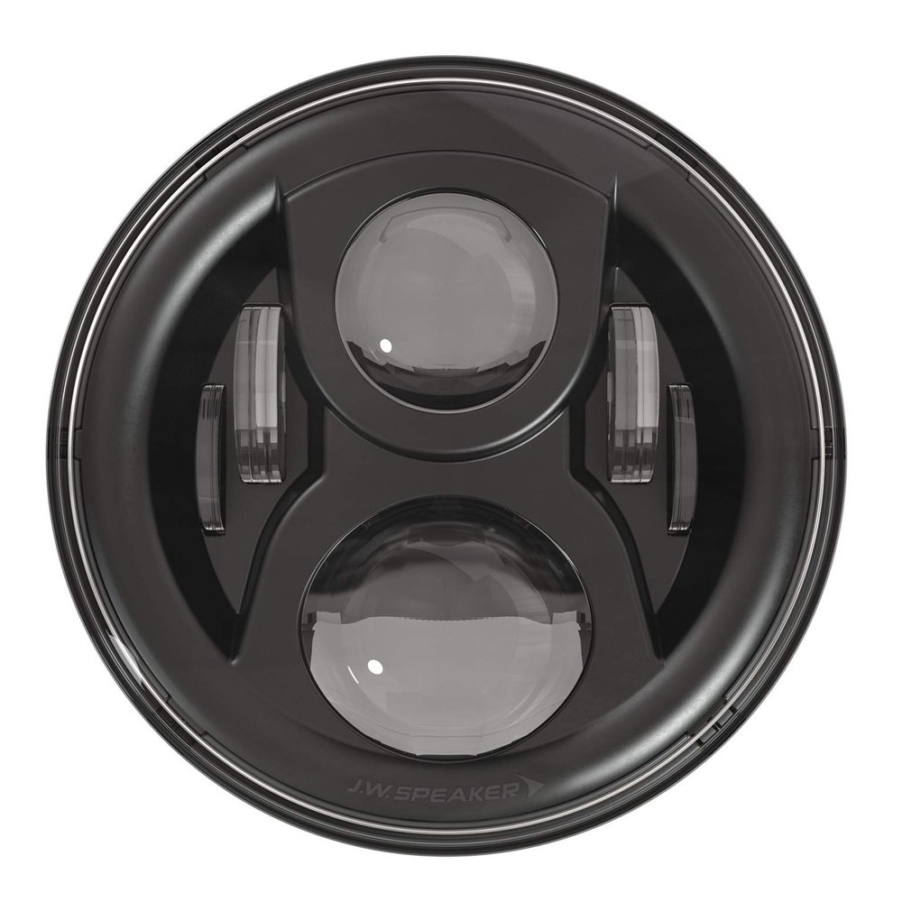 JW Speaker 8700-Evo2-S 12/24V Dual Burn Headlight with Mounting Ring - Black,0554981