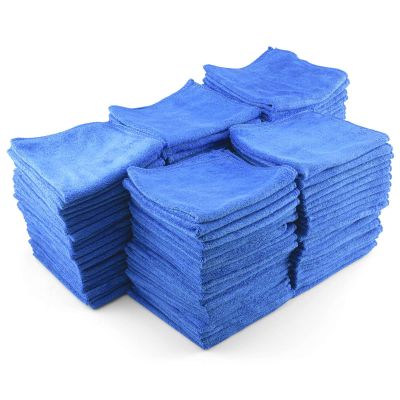 EZAUTO WRAP 100 pcs Microfiber Cleaning Cloth Towel Rag Car Polishing Scratch Free Ultra Soft Auto Detailing Multi-Purpose Kitchen