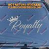 Jursey Auto Royalty Car Decal Sticker Crown Racing JDM FunnyVinyl Die Cut no Background Pick Color Size (Silver, 16'' (40.6cm)) view 1