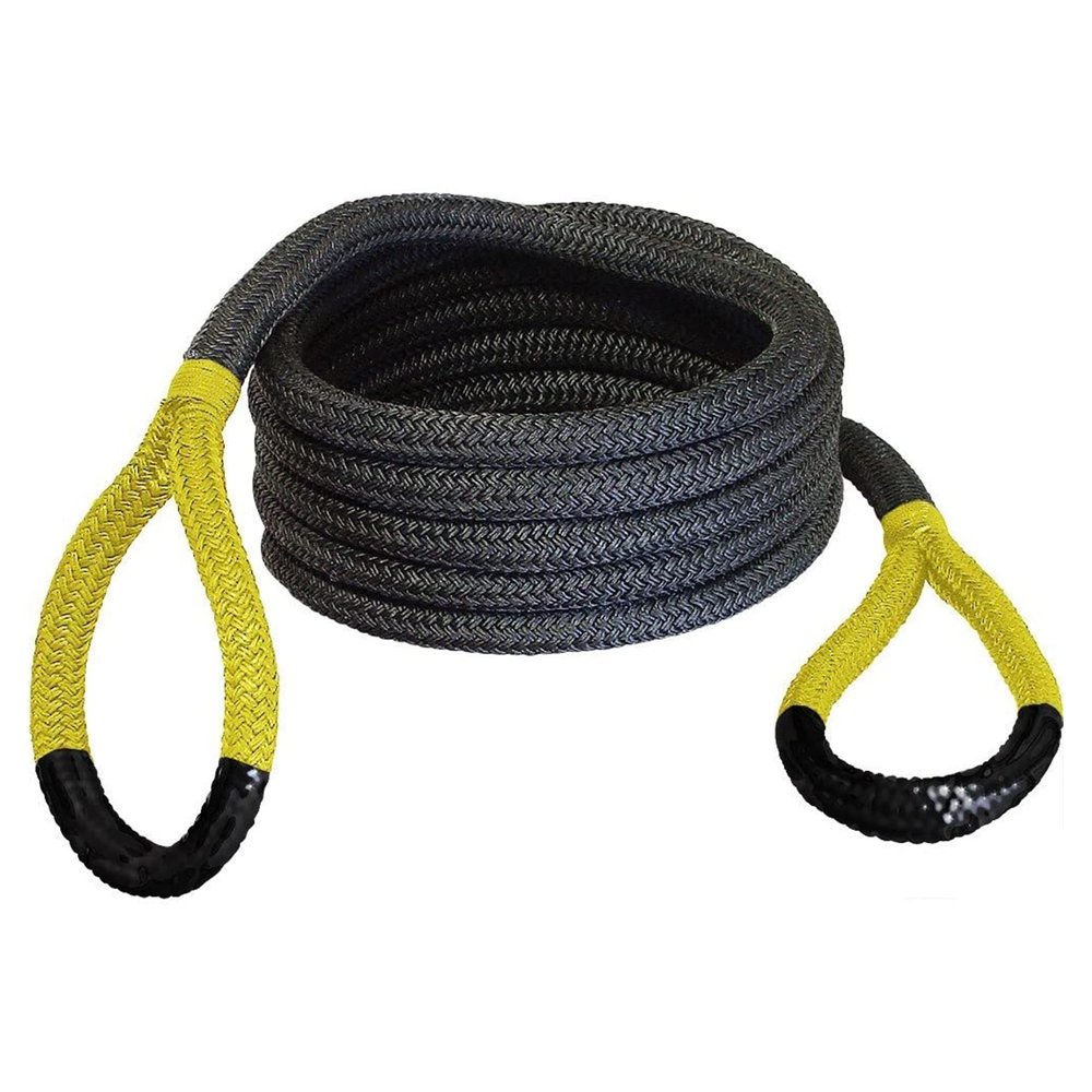 Bubba Rope Sidewinder Xtreme Model 176653YL Off-Road Power Stretch Kinetic Kit 5/8 x 20 ft. Recovery Rope with Breaking Strength of 14000 Lb. in Yellow/Black Color