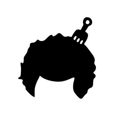 JS Artworks Afro and Pick Vinyl Decal Sticker (Black)