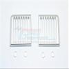 GPM For Traxxas TRX-4 Trail Defender Crawler Upgrade Parts Headlight Assembly Vertical Brush Guard Aluminum - 2Pc Set Silver view 1