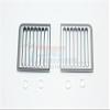 GPM For Traxxas TRX-4 Trail Defender Crawler Upgrade Parts Headlight Assembly Vertical Brush Guard Aluminum - 2Pc Set Gray Silver view 1