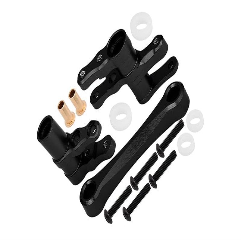 Aluminum Steering Assembly For 1/10 Traxxas Ford GT 4-Tec 2.0 83056-4/4-Tec 3.0 93054-4 - 1 Set Black