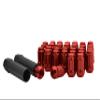 Set of 20 M12x1.5 Spline Red Duplex Lug Nuts Security Socket Keys Included | 12x1.5 Thread Pitch Celica Corolla Camry Avalon Prius view 1
