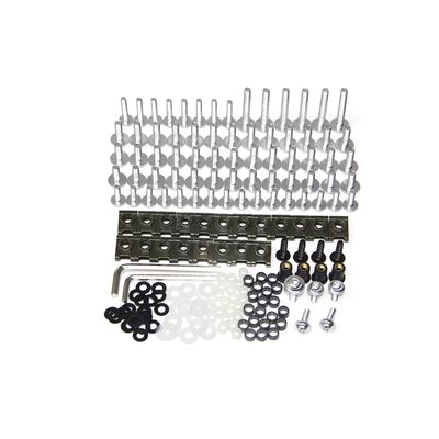 WYNMOTO US Stock Motorcycle Full Fairing Aluminum Fasteners Screws For Yamaha R6 2006 2007 YZF600 R6 06 07 New Bolt Kit Hardware Clips(Sliver)