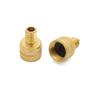 uxcell 2 Pcs Brass Tone Round Automotive Tyre Tire Inflator Air Valve Connector Adapter Universal view 1